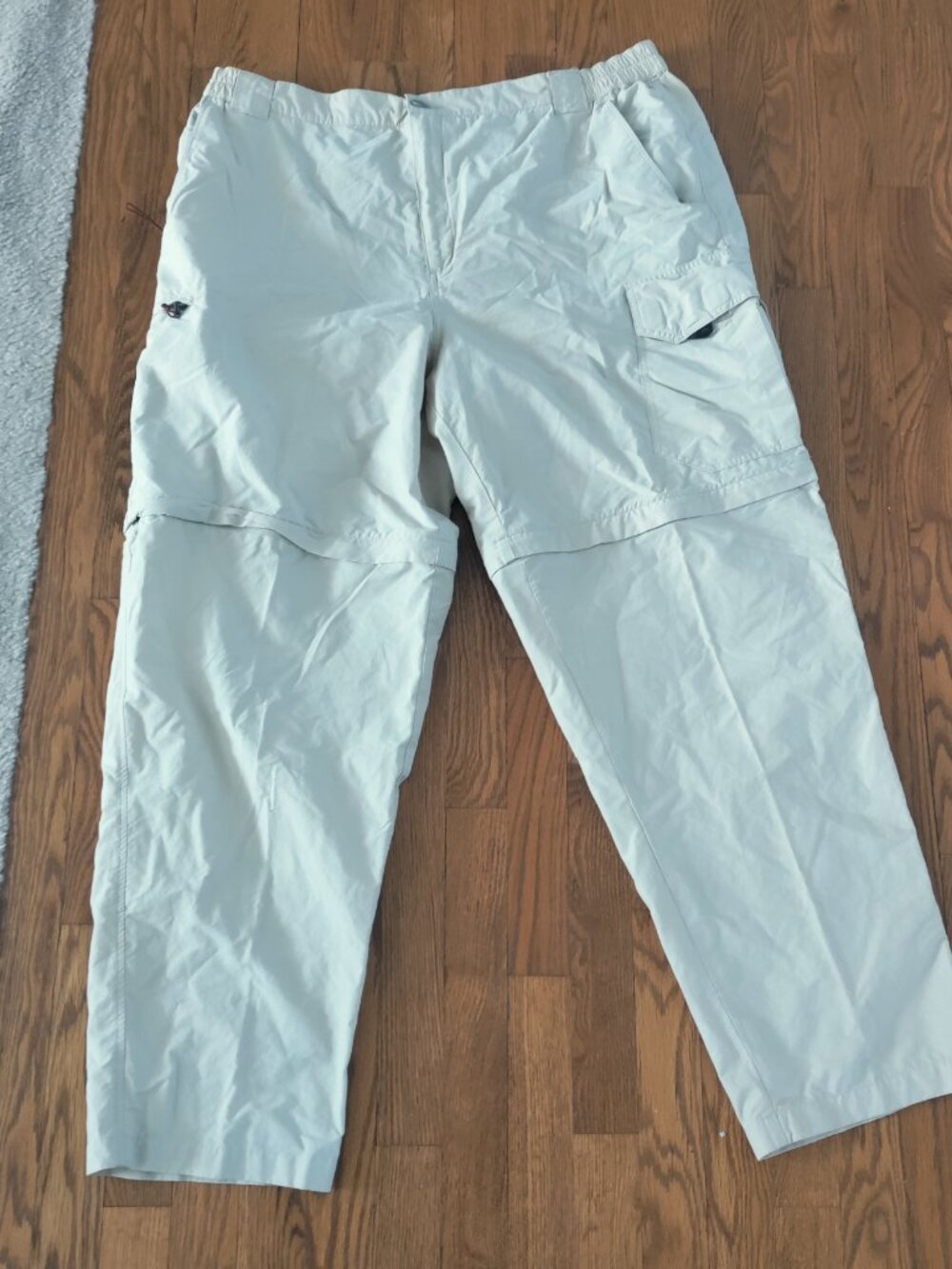 Simms Cor3 Size 2XL Zip Off Convertible Cargo Fishing Pants Mens Beige EUC